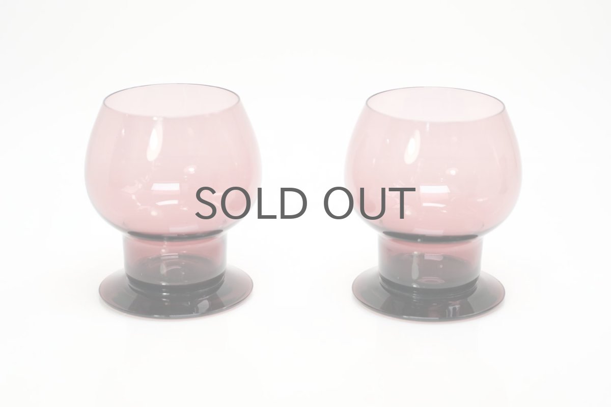 画像2: ビンテージ北欧雑貨/Kaj Franck/カイ・フランク/Wineglass 1111/Nuutajarvi/ヌータヤルヴィ/ワイングラス/パープル (2)