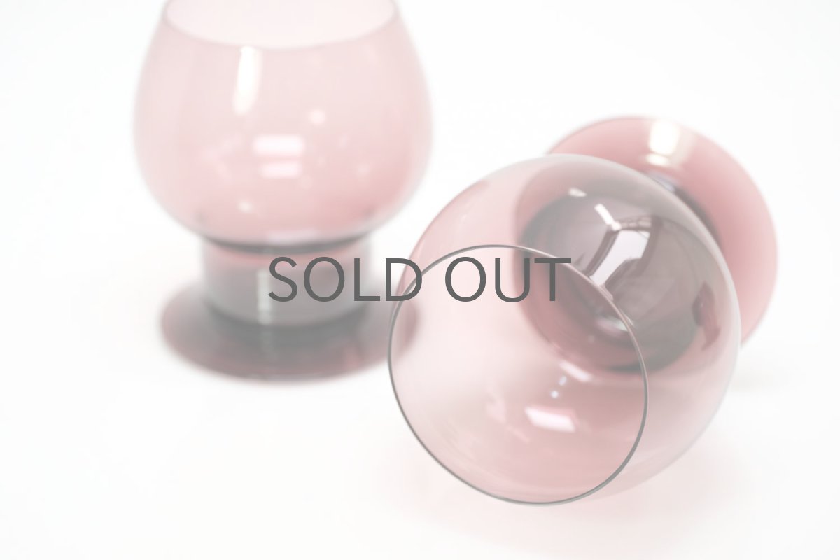 画像4: ビンテージ北欧雑貨/Kaj Franck/カイ・フランク/Wineglass 1111/Nuutajarvi/ヌータヤルヴィ/ワイングラス/パープル (4)