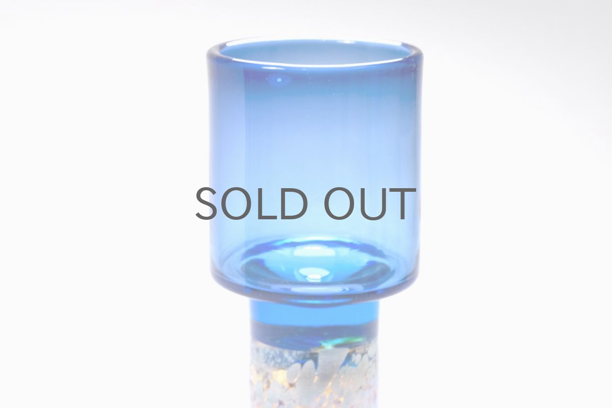 画像2: Kaj Franck/カイ・フランク/Pokaali/ゴブレット/KF486/Nuutajarvi/ヌータヤルヴィ/ブルー✕ラスタガラス (2)