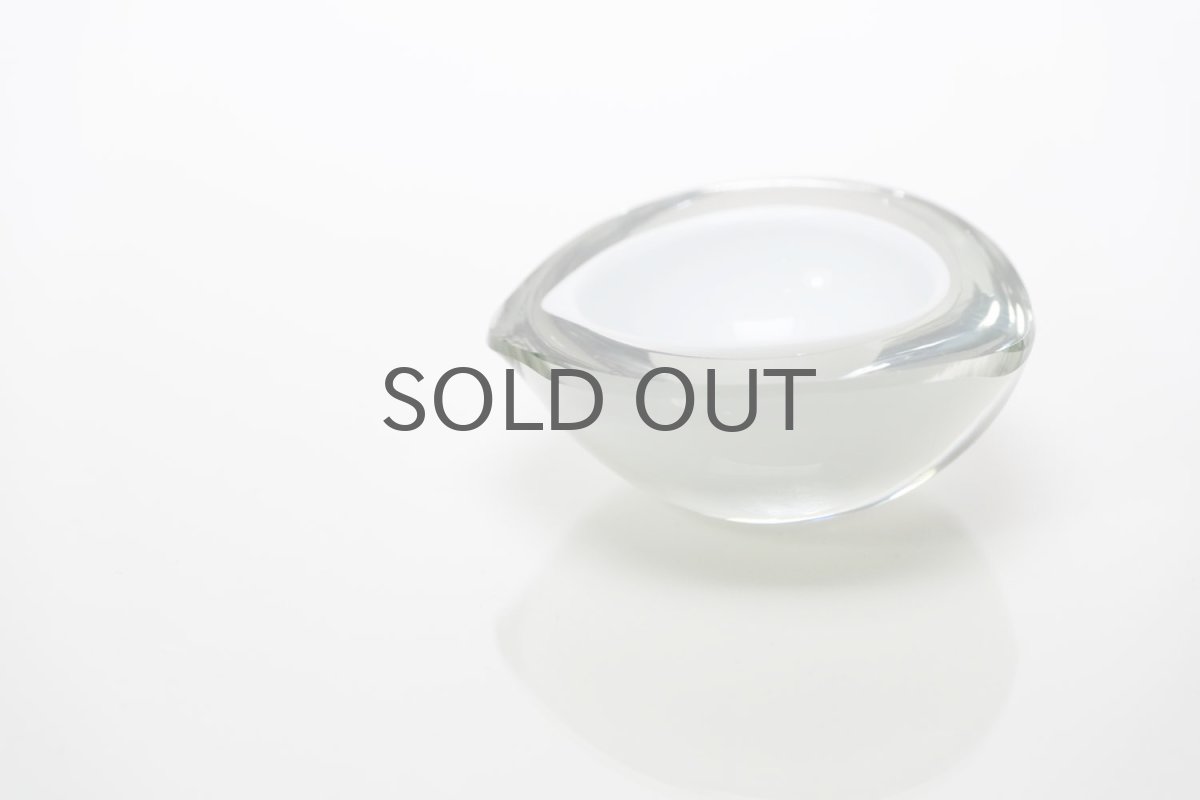 画像1: ビンテージ北欧雑貨/Kaj Franck/カイ・フランク/Nuutajarvi/ニュータヤルヴィ/KF211/Chestnut bowl/White/No.2 (1)