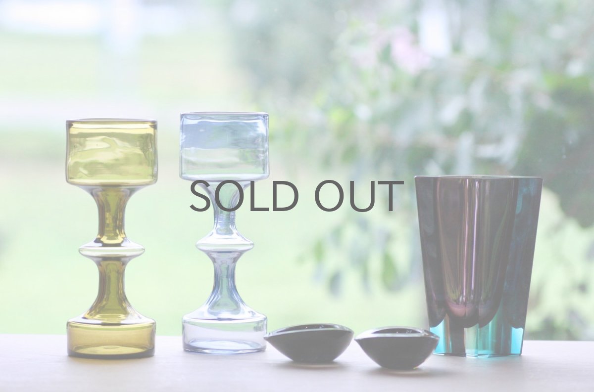 画像8: ビンテージ北欧雑貨/Kaj Franck/カイ・フランク/KF245/Nuutajarvi/ヌータヤルヴィ/ベース/ライトブルー (8)