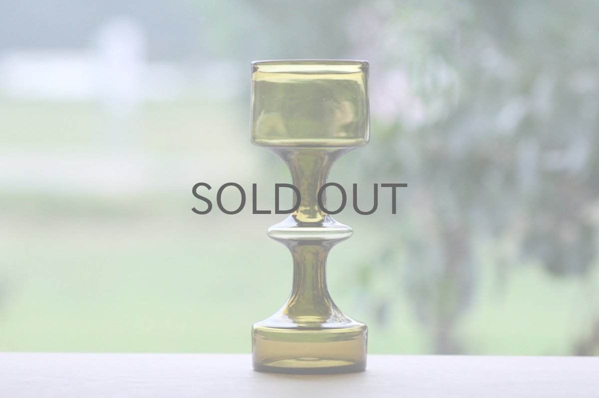 画像7: ビンテージ北欧雑貨/Kaj Franck/カイ・フランク/KF245/Nuutajarvi/ヌータヤルヴィ/ベース/オリーブ (7)