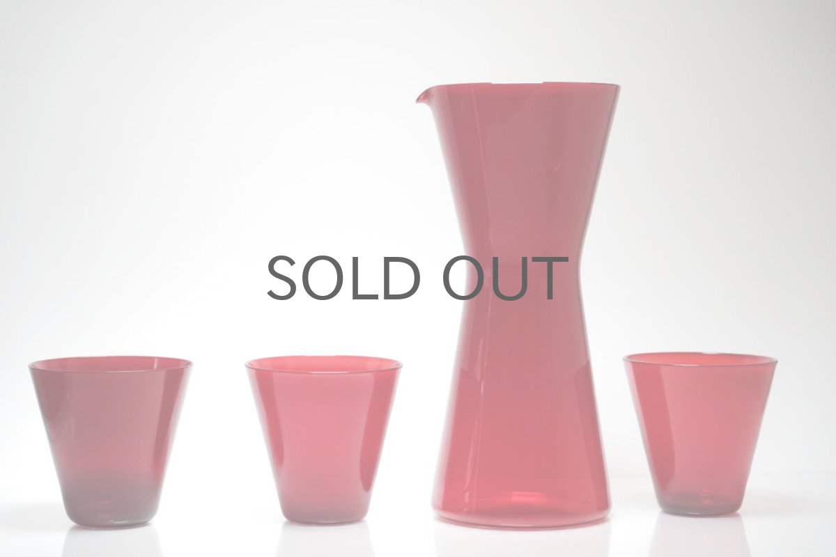 画像4: ビンテージ北欧雑貨/Kaj Franck/カイ・フランク/Nuutajarvi/ヌータヤルヴィ/Kartio/カルティオ/1610/カラフェ/カクテルミキサー/レッド (4)