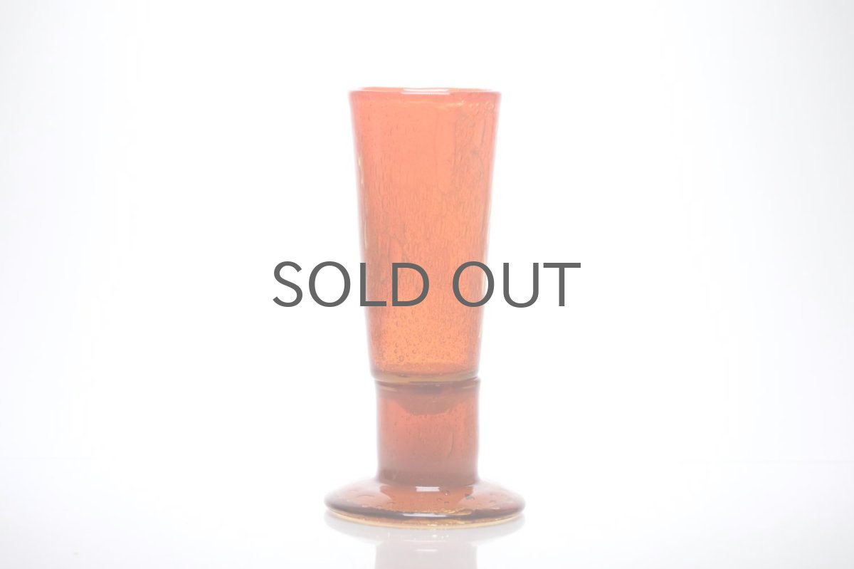 画像6: ビンテージ北欧雑貨/Kaj Franck/カイ・フランク/Nuutajarvi/ヌータヤルヴィ/ユニークピース/アートピース/気泡入り/オレンジ/Pokaali (6)