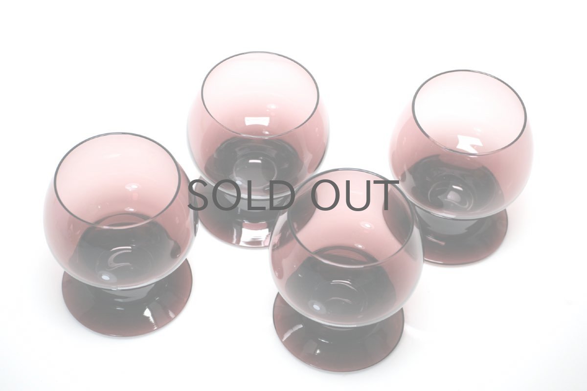 画像2: ビンテージ北欧雑貨/Kaj Franck/カイ・フランク/Wineglass 1111/Nuutajarvi/ヌータヤルヴィ/ワイングラス/パープル (2)