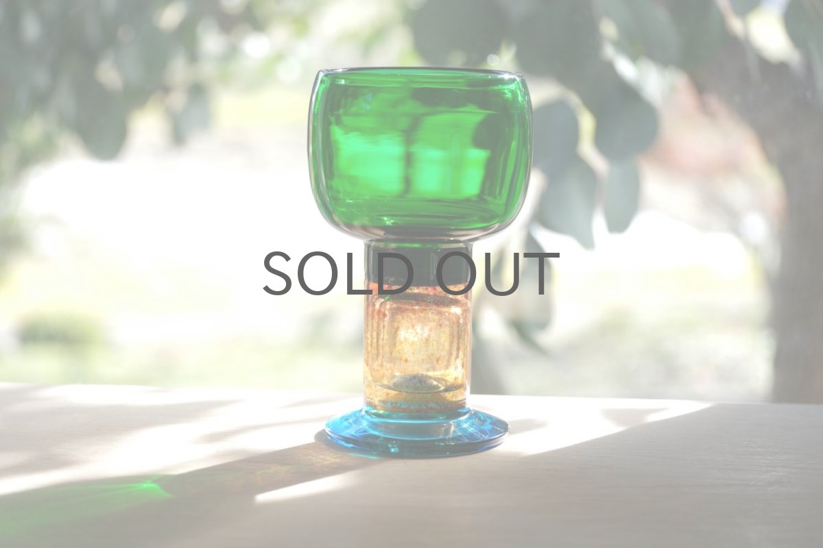 画像6: 価格見直し//Kaj Franck/カイ・フランク/Pokaali/ゴブレット/KF539/N302/Nuutajarvi/ヌータヤルヴィ/グリーン/No.5 (6)