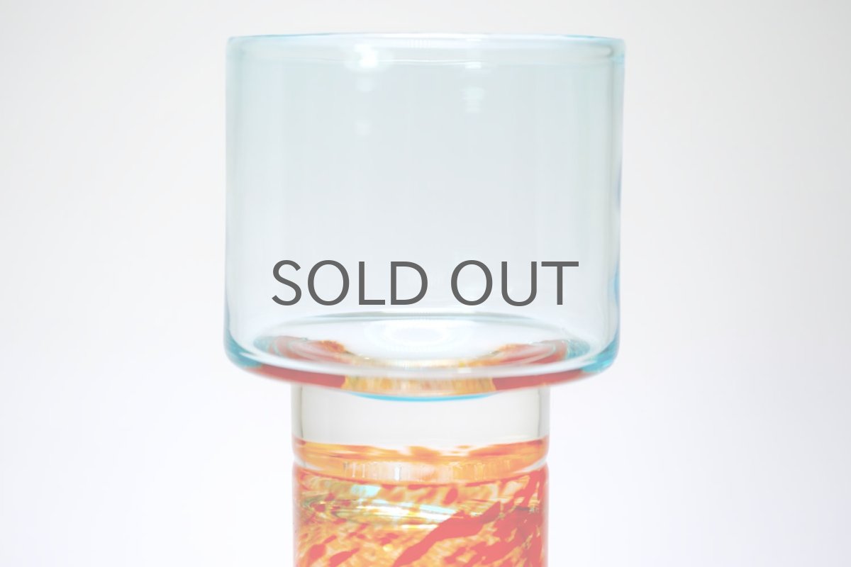 画像2: Kaj Franck/カイ・フランク/Pokaali/ゴブレット/KF486/Nuutajarvi/ヌータヤルヴィ/ペールブルー×オレンジ/No.1 (2)