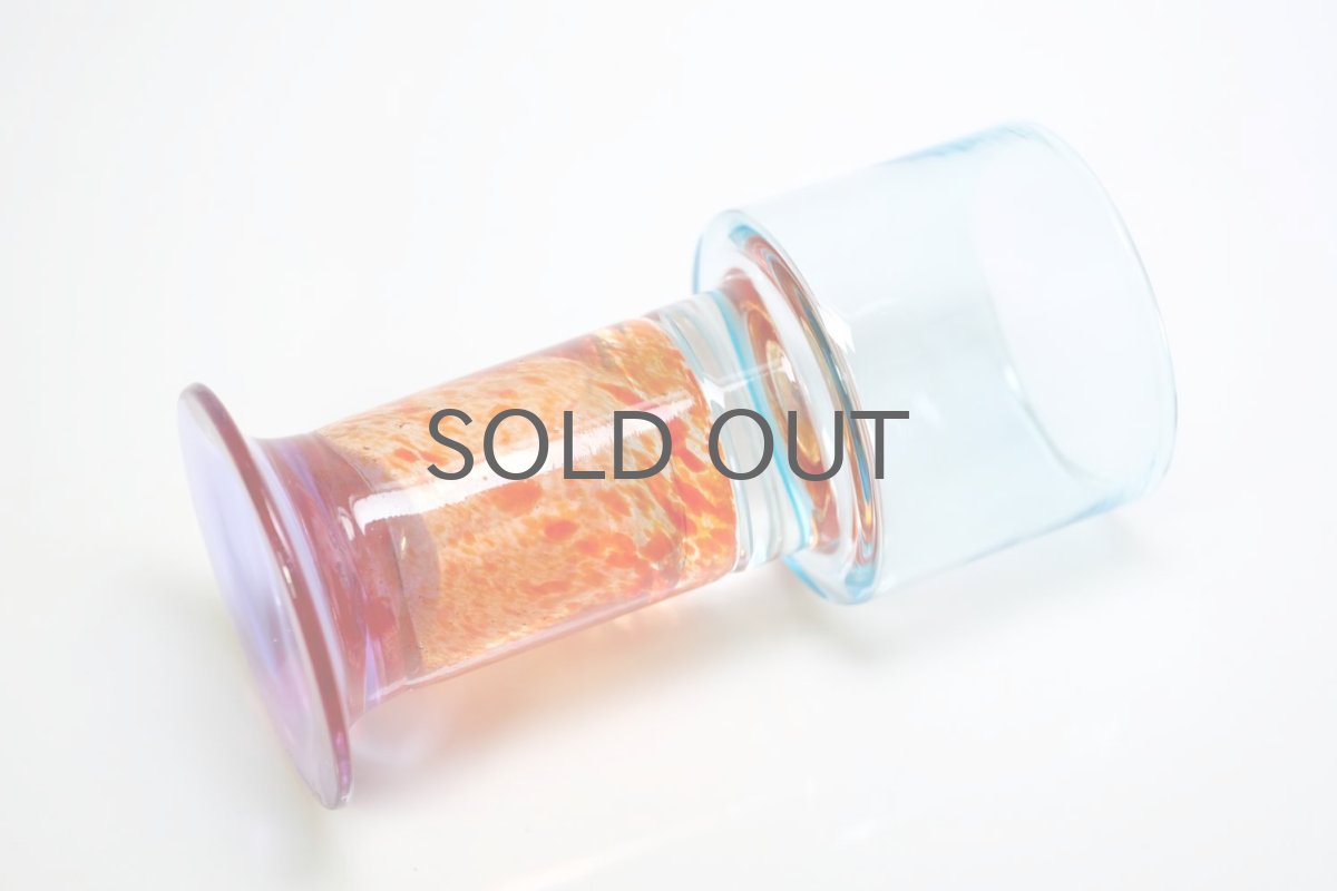 画像4: Kaj Franck/カイ・フランク/Pokaali/ゴブレット/KF486/Nuutajarvi/ヌータヤルヴィ/ペールブルー×オレンジ/No.1 (4)