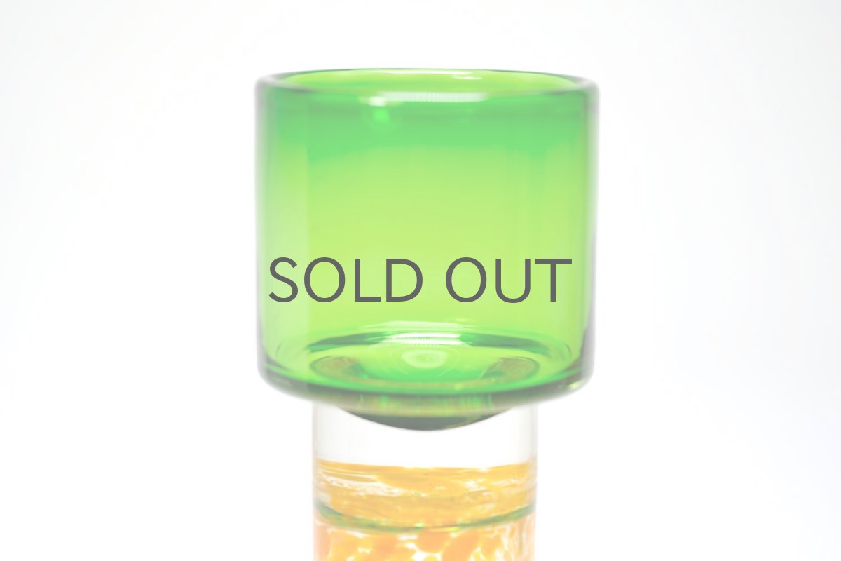 画像2: Kaj Franck/カイ・フランク/Pokaali/ゴブレット/KF486/Nuutajarvi/ヌータヤルヴィ/グリーン×オレンジ/No.2 (2)