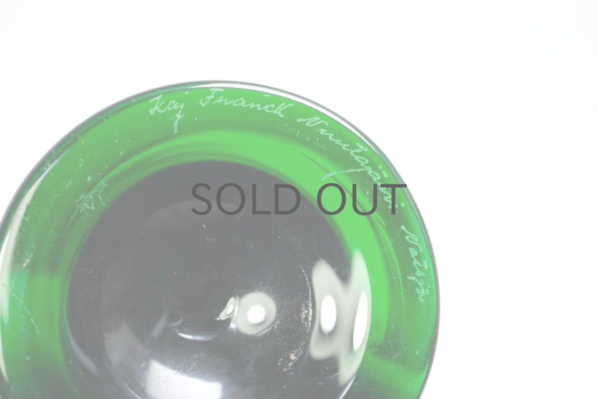 画像4: Kaj Franck/カイ・フランク/Pokaali/ゴブレット/KF486/Nuutajarvi/ヌータヤルヴィ/アンバー×ダークグルー/No.3 (4)