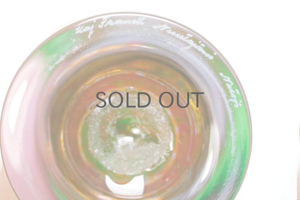 画像6: Kaj Franck/カイ・フランク/Pokaali/ゴブレット/KF486/Nuutajarvi/ヌータヤルヴィ/グリーン×オレンジ/No.2 (6)