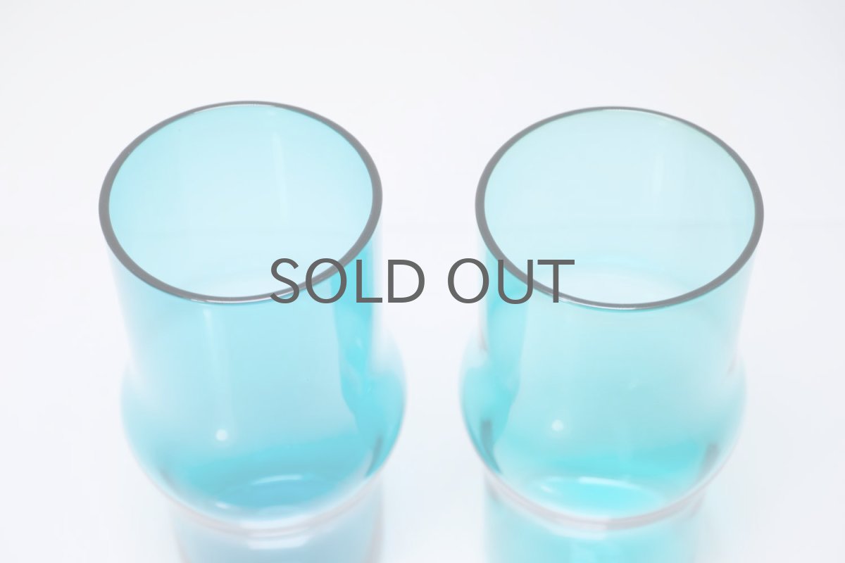 画像2: ビンテージ北欧雑貨/Kaj Franck/カイ・フランク/1711/タンブラー/Nuutajarvi/ニュータヤルヴィ/ターコイズブルー (2)