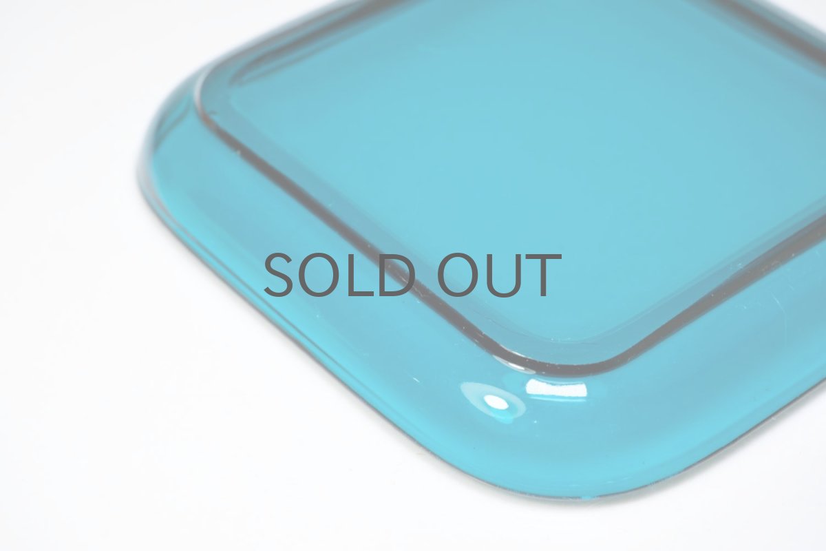 画像4: ビンテージ北欧雑貨/Kaj Franck/カイ・フランク/5269/スクエアープレート/ターコイズブルー (4)