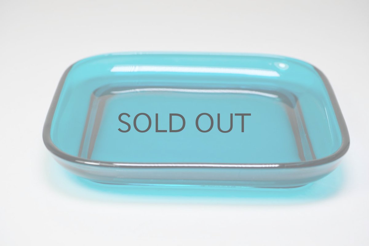 画像3: ビンテージ北欧雑貨/Kaj Franck/カイ・フランク/5269/スクエアープレート/ターコイズブルー (3)