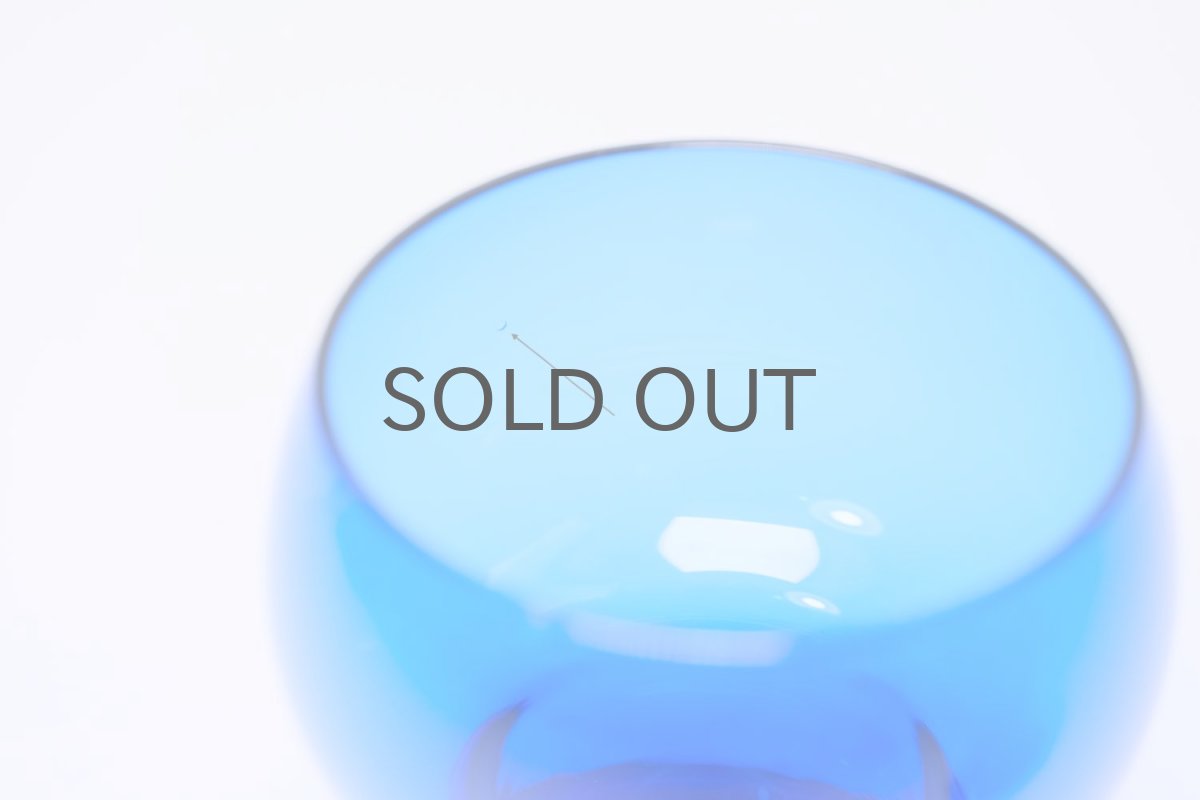 画像3: ビンテージ北欧雑貨/Kaj Franck/カイ・フランク/Wineglass 1111/Nuutajarvi/ヌータヤルヴィ/ワイングラス/ブルー/No.1 (3)