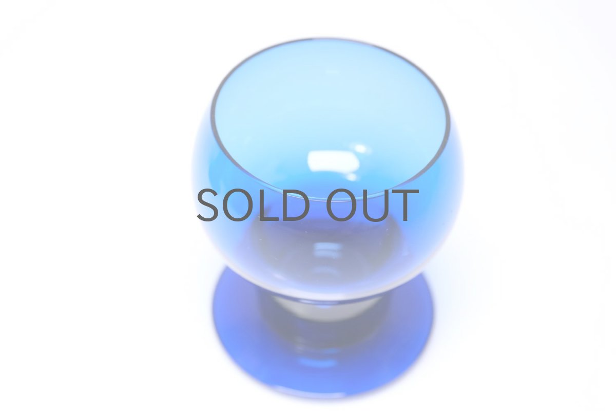 画像2: ビンテージ北欧雑貨/Kaj Franck/カイ・フランク/Wineglass 1111/Nuutajarvi/ヌータヤルヴィ/ワイングラス/ブルー/No.2 (2)