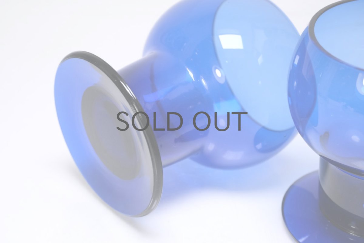 画像5: ビンテージ北欧雑貨/Kaj Franck/カイ・フランク/Wineglass 1111/Nuutajarvi/ヌータヤルヴィ/ワイングラス/ブルー/No.1 (5)