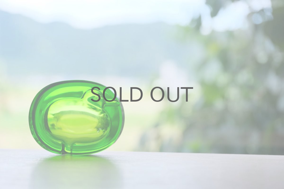 画像6: ビンテージ北欧雑貨/Kaj Franck/カイ・フランク/Nuutajarvi/ヌータヤルヴィ/Tuhkatipu/6651/アッシュトレー/グリーン (6)