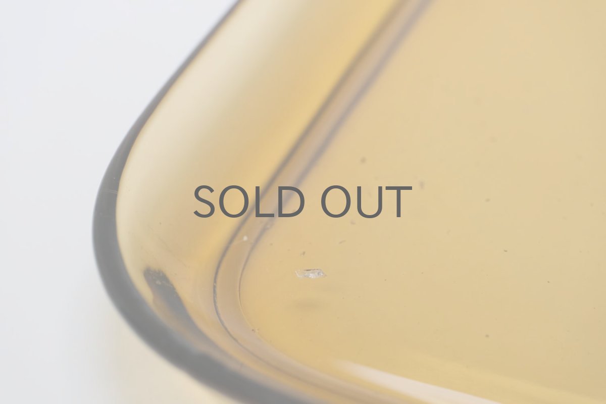 画像2: ビンテージ北欧雑貨/Kaj Franck/カイ・フランク/5269/スクエアープレート/18.5cm角/アンバー (2)