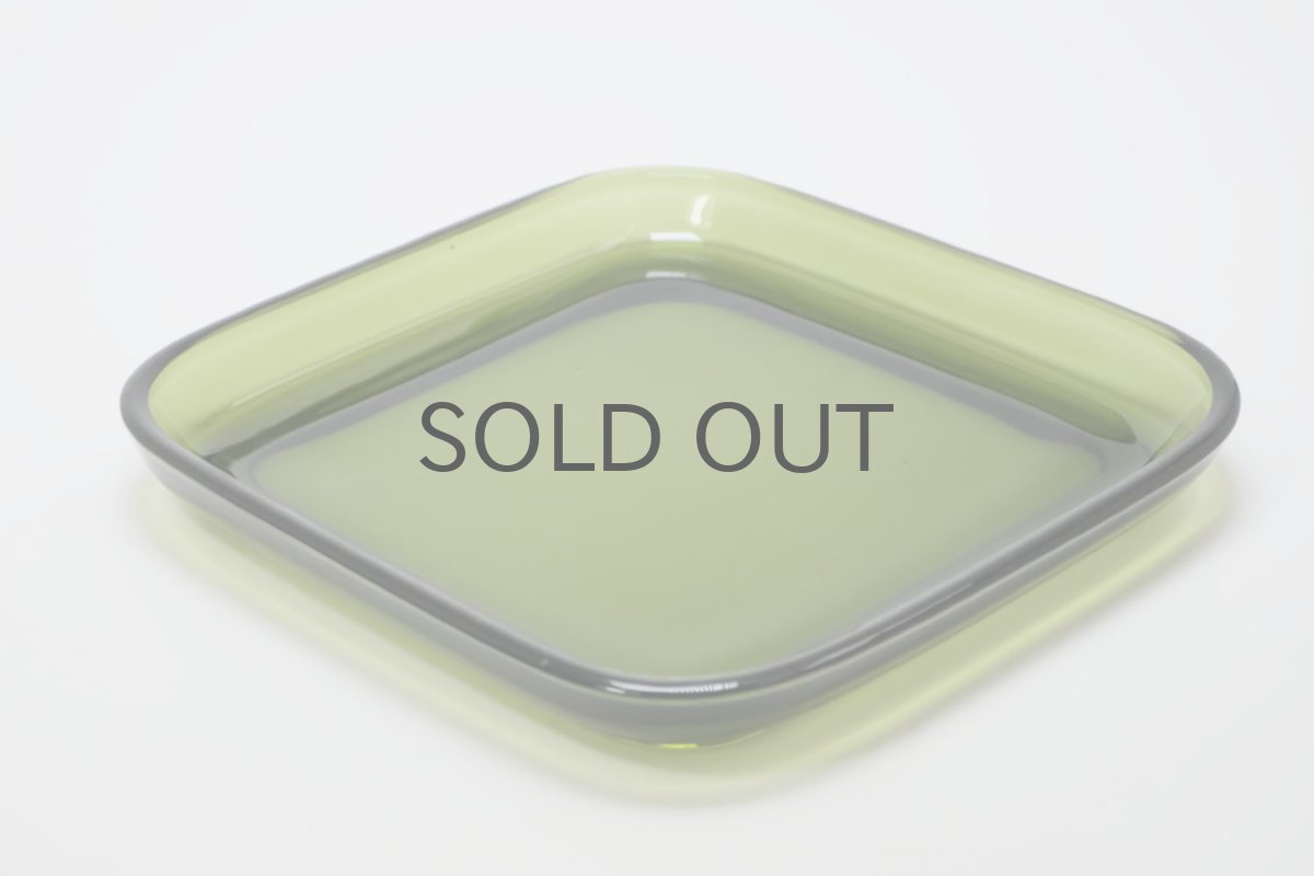画像3: ビンテージ北欧雑貨/Kaj Franck/カイ・フランク/5269/スクエアープレート/14cm角/モスグリーン (3)
