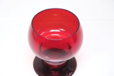 画像2: ビンテージ北欧雑貨/Kaj Franck/カイ・フランク/Wineglass 1111/Nuutajarvi/ヌータヤルヴィ/ワイングラス/レッド/No.1 (2)