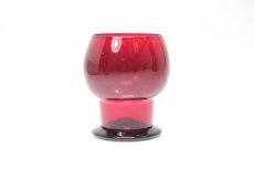 画像1: ビンテージ北欧雑貨/Kaj Franck/カイ・フランク/Wineglass 1111/Nuutajarvi/ヌータヤルヴィ/ワイングラス/レッド/No.2 (1)