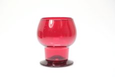 画像1: ビンテージ北欧雑貨/Kaj Franck/カイ・フランク/Wineglass 1111/Nuutajarvi/ヌータヤルヴィ/ワイングラス/レッド/No.3 (1)