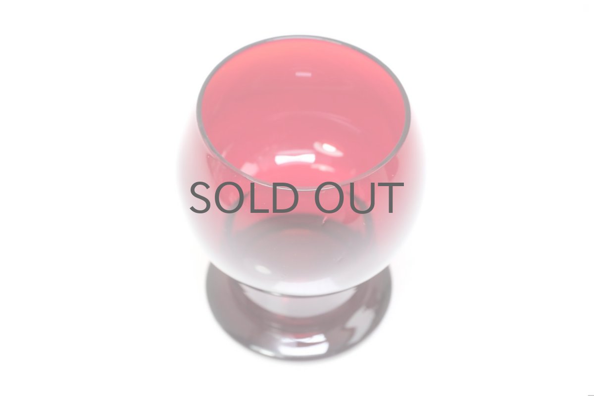 画像2: ビンテージ北欧雑貨/Kaj Franck/カイ・フランク/Wineglass 1111/Nuutajarvi/ヌータヤルヴィ/ワイングラス/レッド/No.2 (2)