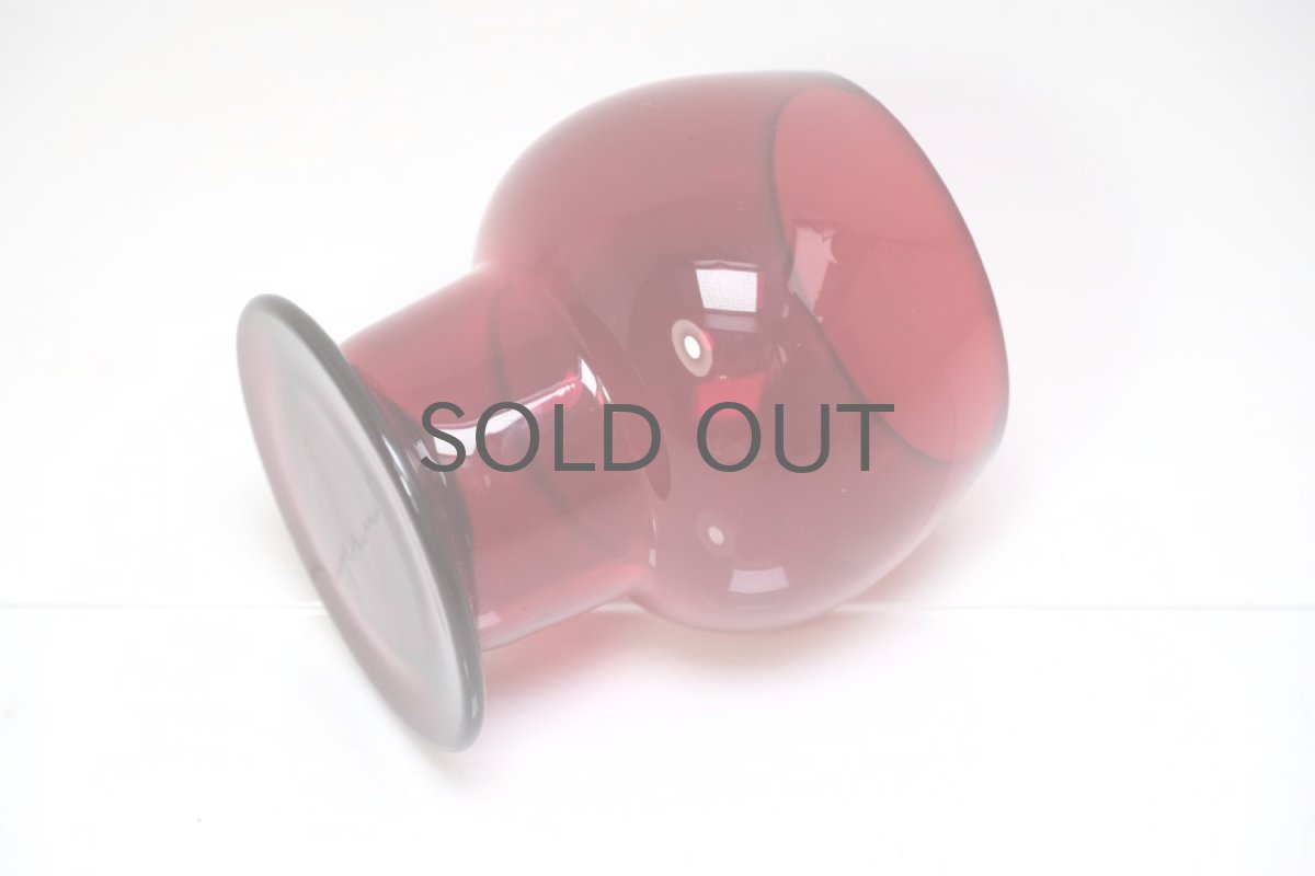 画像3: ビンテージ北欧雑貨/Kaj Franck/カイ・フランク/Wineglass 1111/Nuutajarvi/ヌータヤルヴィ/ワイングラス/レッド/No.3 (3)