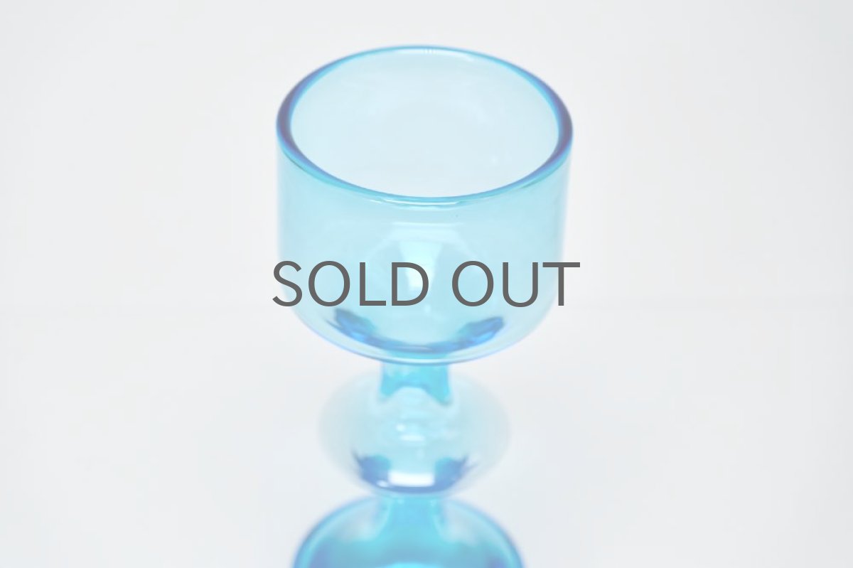 画像2: ビンテージ北欧雑貨/Kaj Franck/カイ・フランク/KF245/Nuutajarvi/ヌータヤルヴィ/ベース/ライトブルー/No.1 (2)