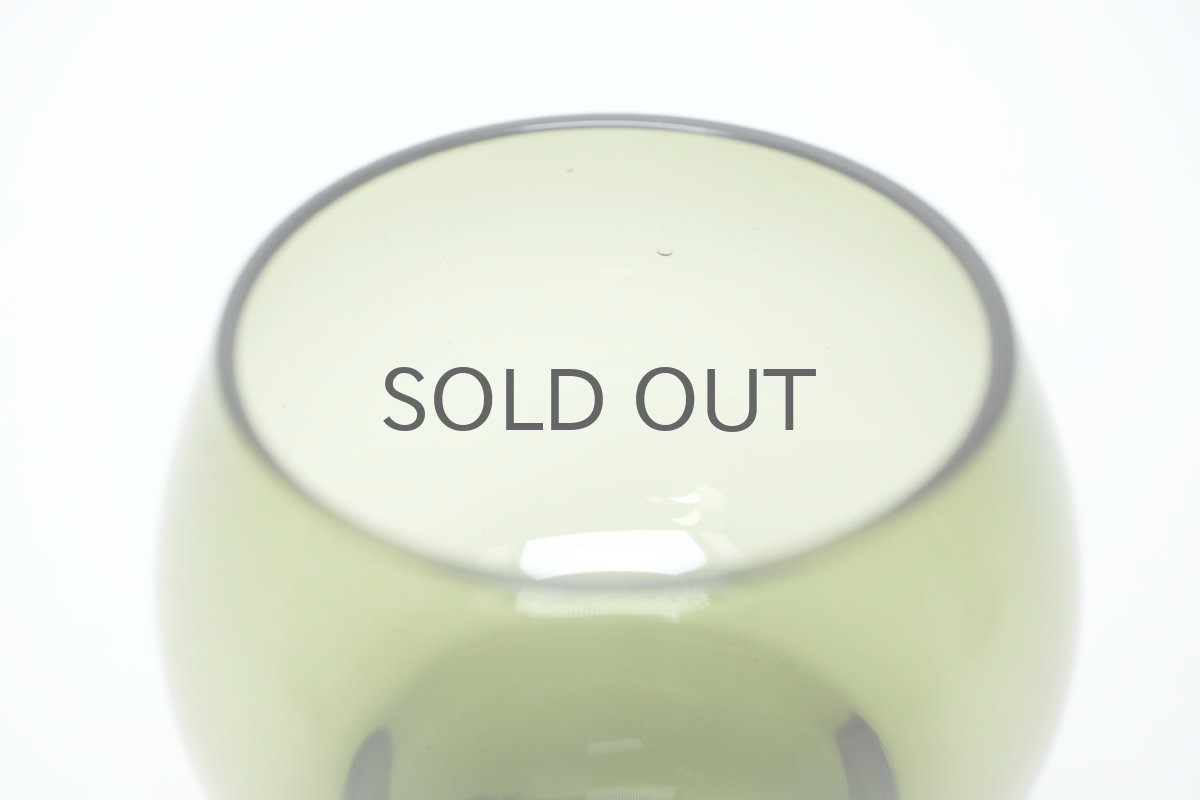 画像3: ビンテージ北欧雑貨/Kaj Franck/カイ・フランク/Wineglass 1111/Nuutajarvi/ヌータヤルヴィ/ワイングラス/オリーブグリーン (3)