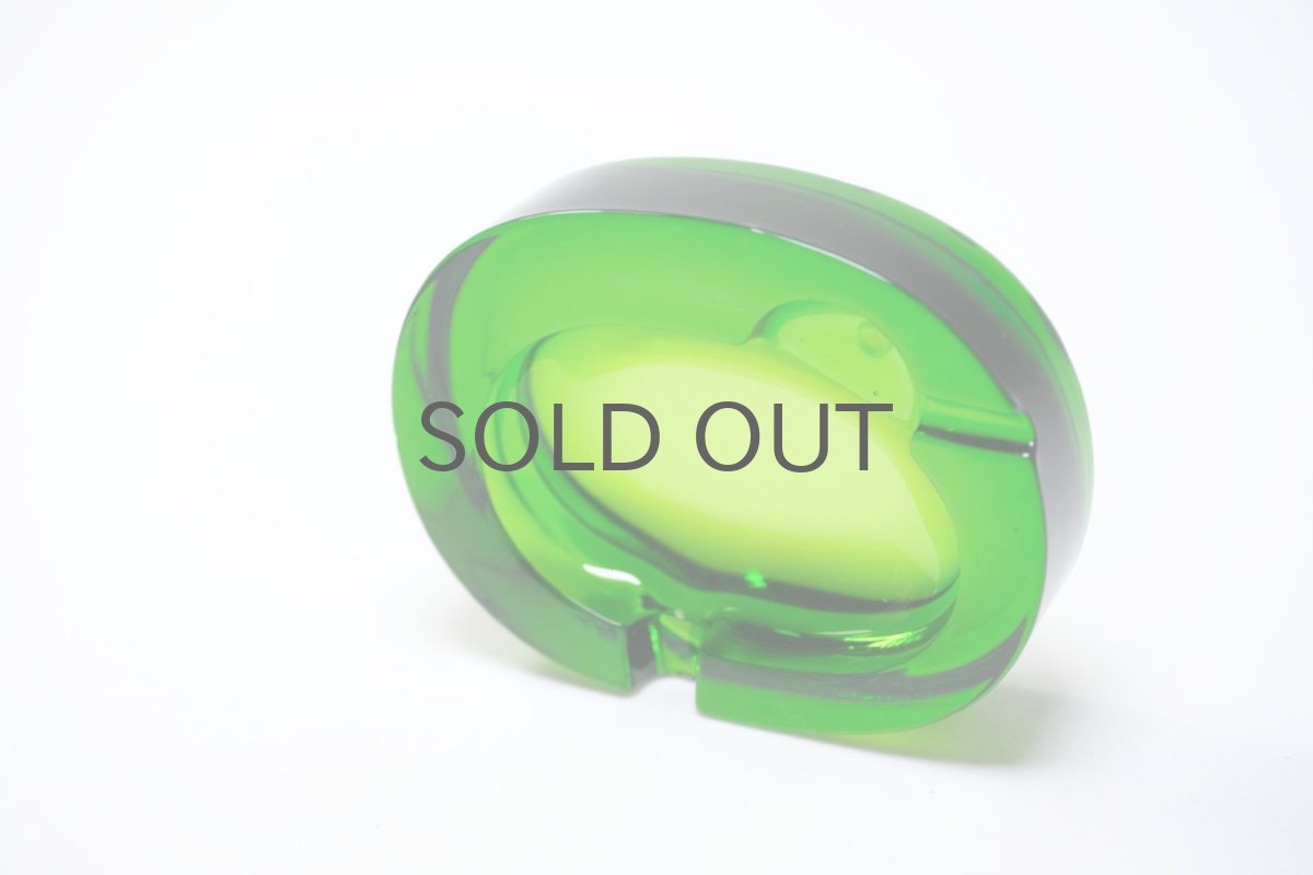 画像3: ビンテージ北欧雑貨/Kaj Franck/カイ・フランク/Nuutajarvi/ヌータヤルヴィ/Tuhka tipu/6651/アッシュトレー/グリーン/No.2 (3)