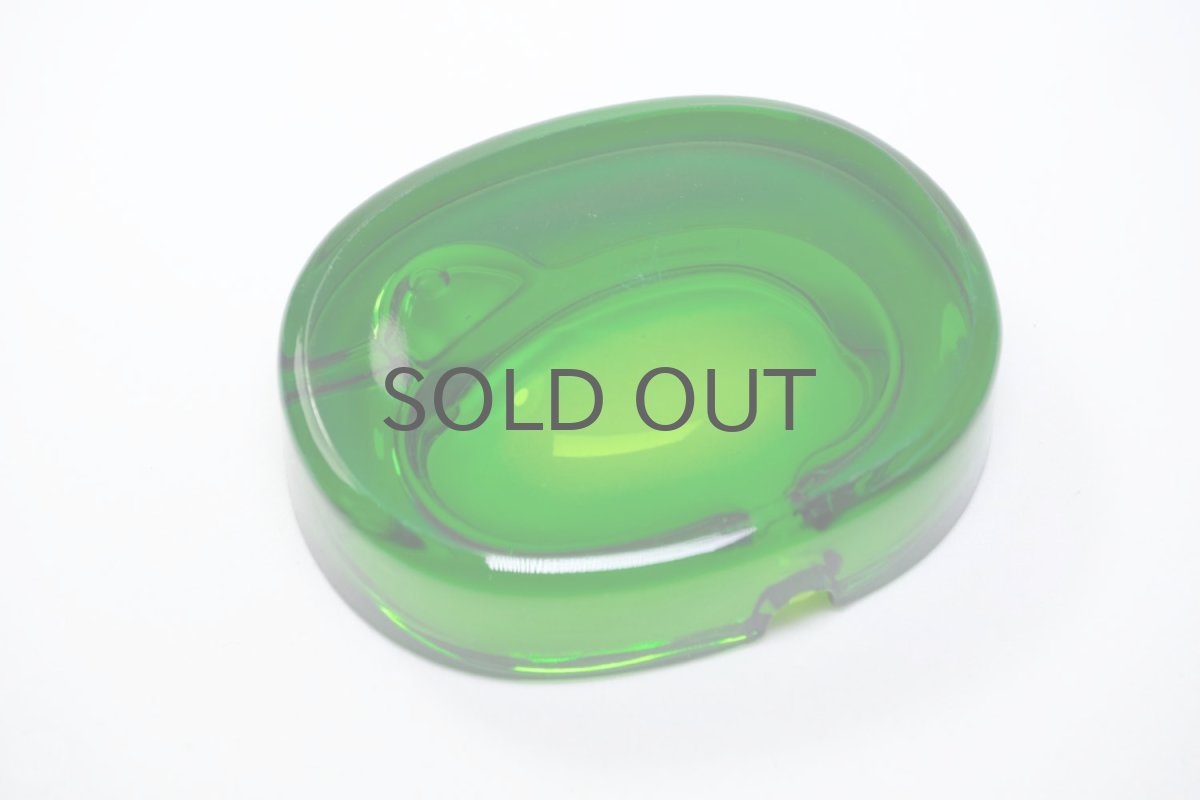 画像5: ビンテージ北欧雑貨/Kaj Franck/カイ・フランク/Nuutajarvi/ヌータヤルヴィ/Tuhka tipu/6651/アッシュトレー/グリーン/No.2 (5)