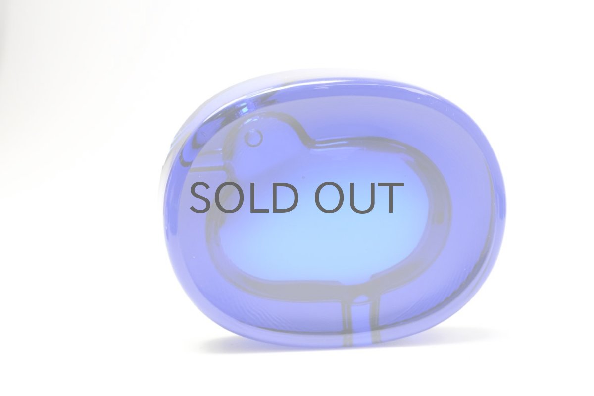 画像4: ビンテージ北欧雑貨/Kaj Franck/カイ・フランク/Nuutajarvi/ヌータヤルヴィ/Tuhka tipu/6651/アッシュトレー/ダークブルー/No.1 (4)