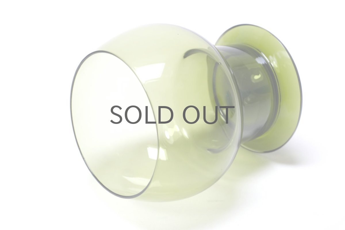 画像5: ビンテージ北欧雑貨/Kaj Franck/カイ・フランク/Wineglass 1111/Nuutajarvi/ヌータヤルヴィ/ワイングラス/オリーブグリーン/No.1 (5)