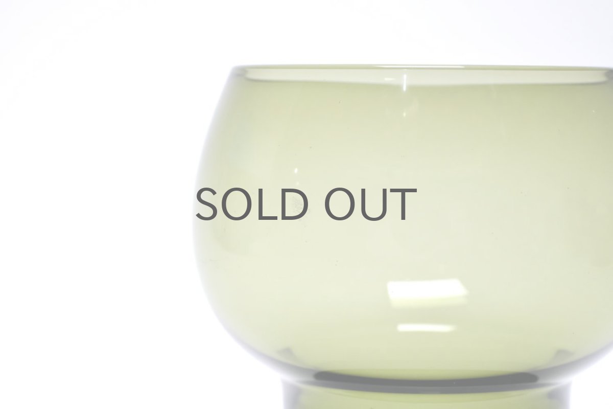 画像3: ビンテージ北欧雑貨/Kaj Franck/カイ・フランク/Wineglass 1111/Nuutajarvi/ヌータヤルヴィ/ワイングラス/オリーブグリーン/No.2 (3)