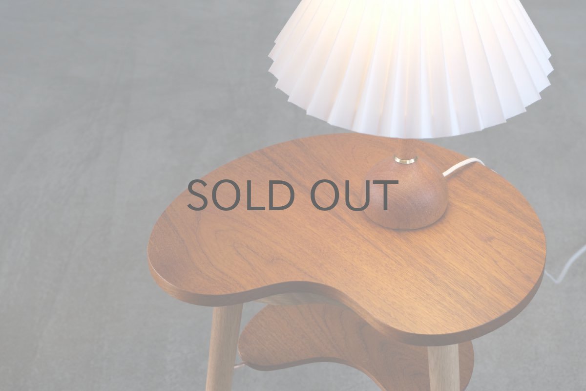 画像5: ビンテージ北欧照明/テーブルライト/スウェーデン/チーク支柱✕ジャバラシェード (5)