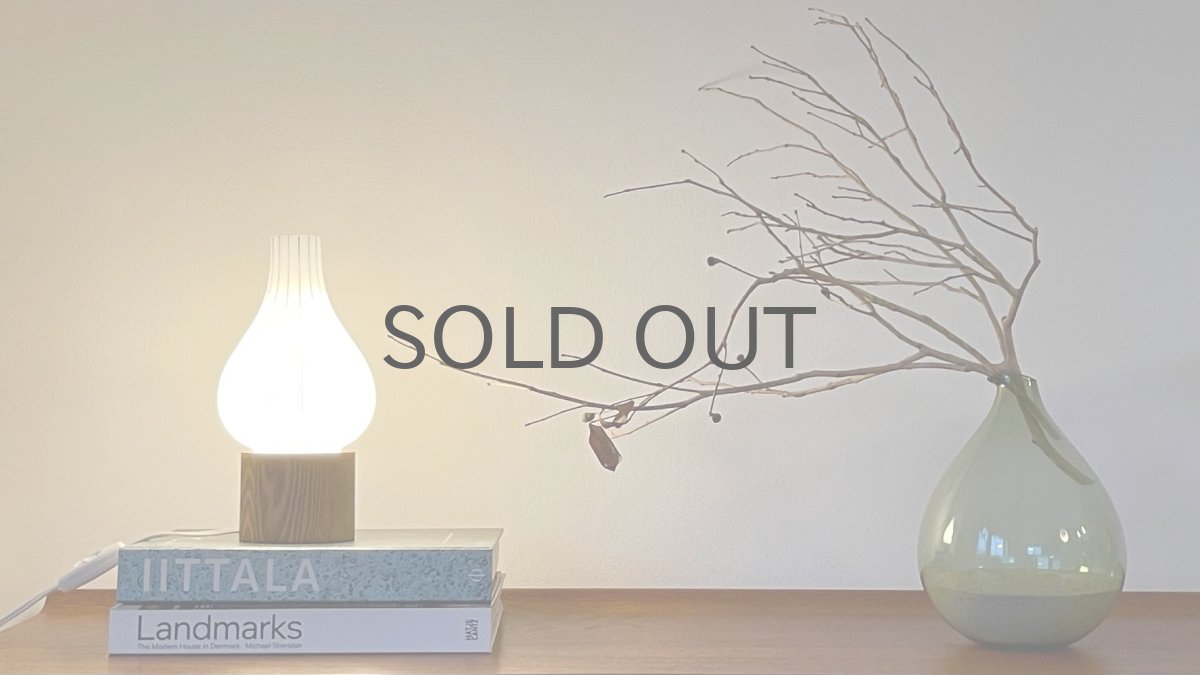 画像8: ビンテージ北欧照明/ランタン/スウェーデンで見つけたテーブルライト/ガラスシェード✕木製スタンド (8)