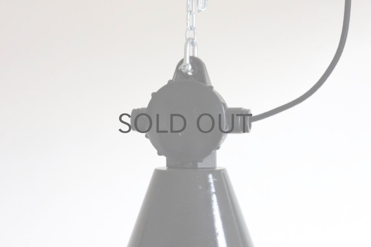 画像3: ドイツヴィンテージ照明/インダストリアル/ワークショップライト ブラック (3)