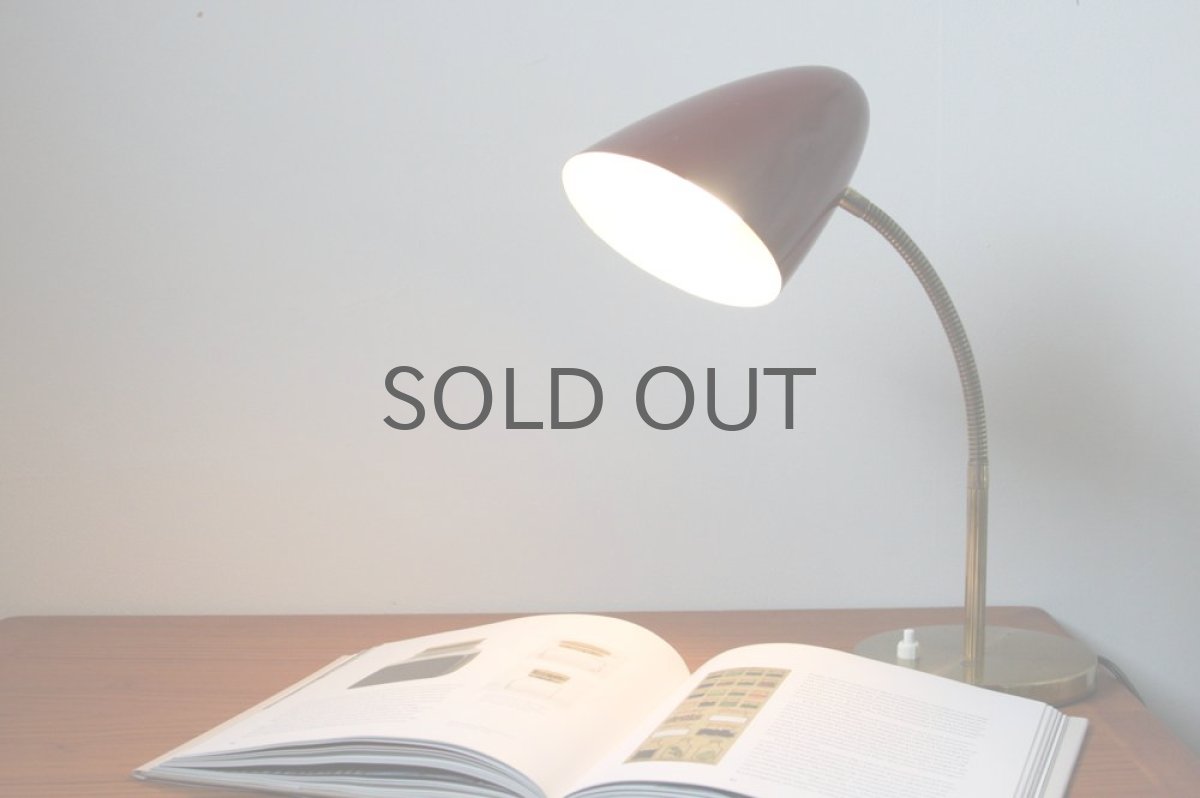 画像3: 北欧ヴィンテージ照明/ビンテージデスクライト レッド (3)