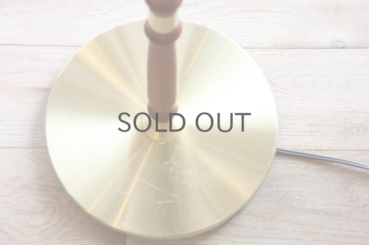 画像5: 北欧ビンテージ デンマーク製 フロアスタンドライト チーク 麻シェード  (5)