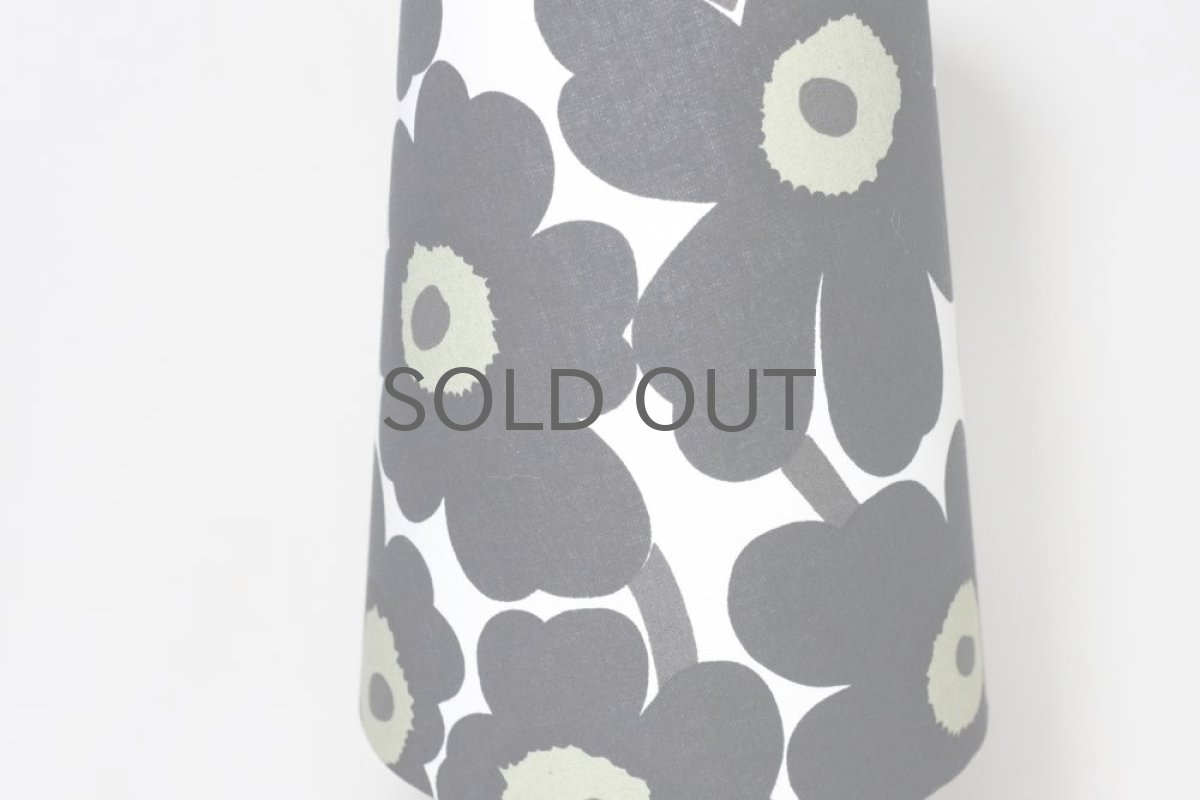 画像3: ビンテージ北欧雑貨/テーブルライト/チーク+マリメッコシェード/unikkoウニッコ/ブラック (3)