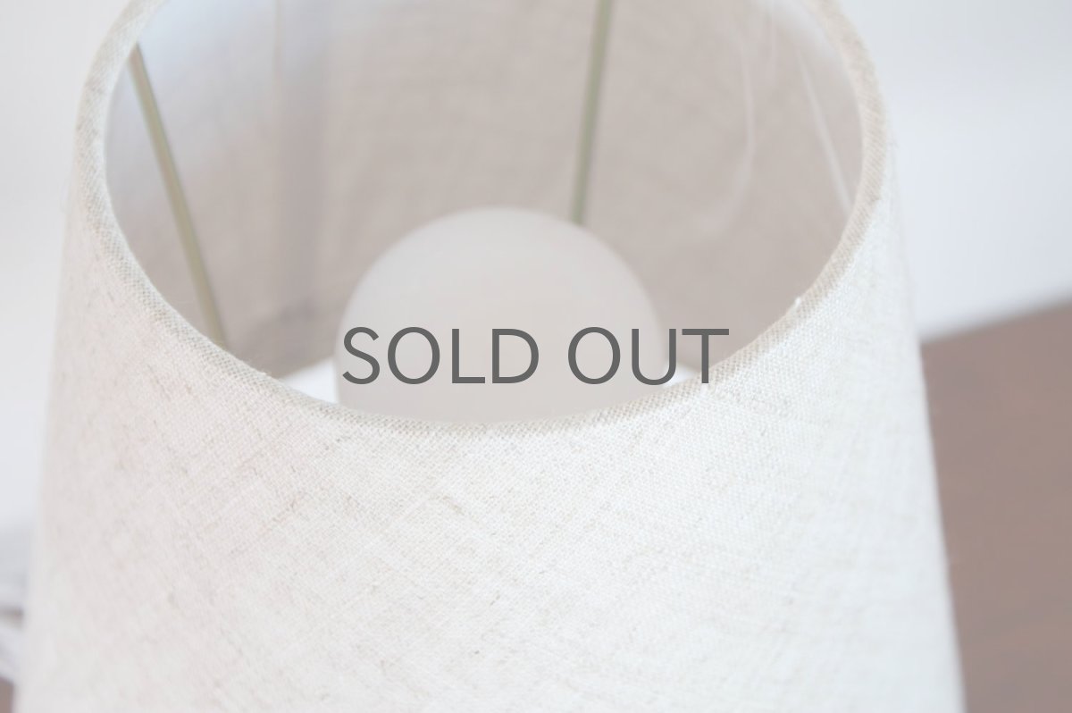 画像6: ビンテージ北欧照明/テーブルライト/スウェーデン/チーク支柱✕麻シェード/No.4 (6)