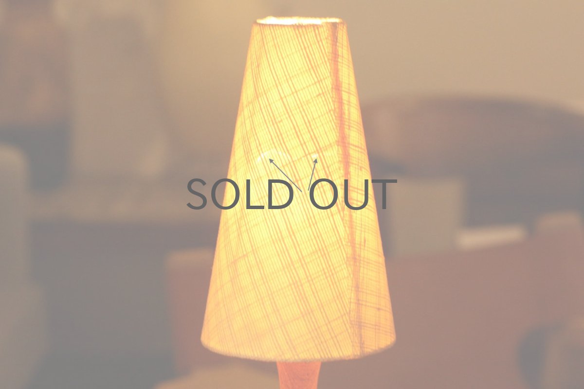 画像5: ヴィンテージ北欧照明/テーブルライト/チーク/オリジナル麻シェード/No.3 (5)