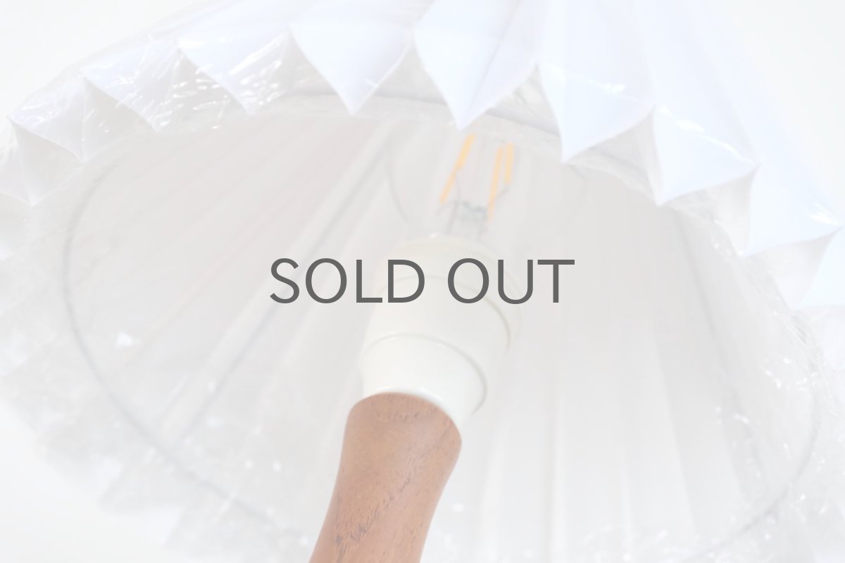 画像4: ビンテージ北欧照明/テーブルライト/スウェーデン/チーク支柱✕ジャバラシェード/No.3 (4)