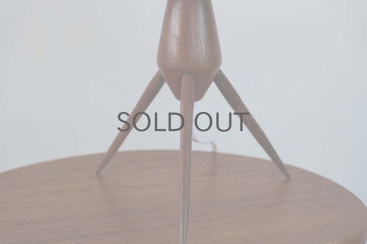 画像3: ビンテージ北欧照明/テーブルライト/チーク/３本脚/No.1 (3)