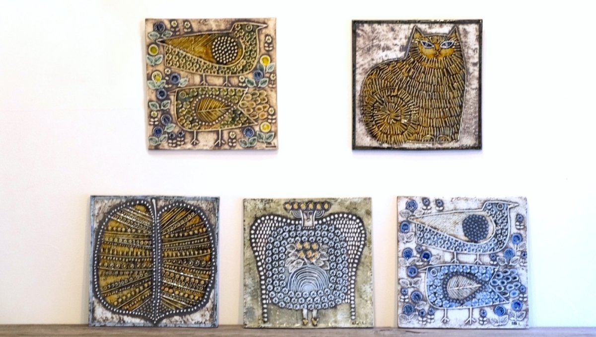 画像7: 北欧雑貨/Lisa Larson/リサ・ラーソン/アンティーク/UNIK Dam/レディ/陶板 (7)