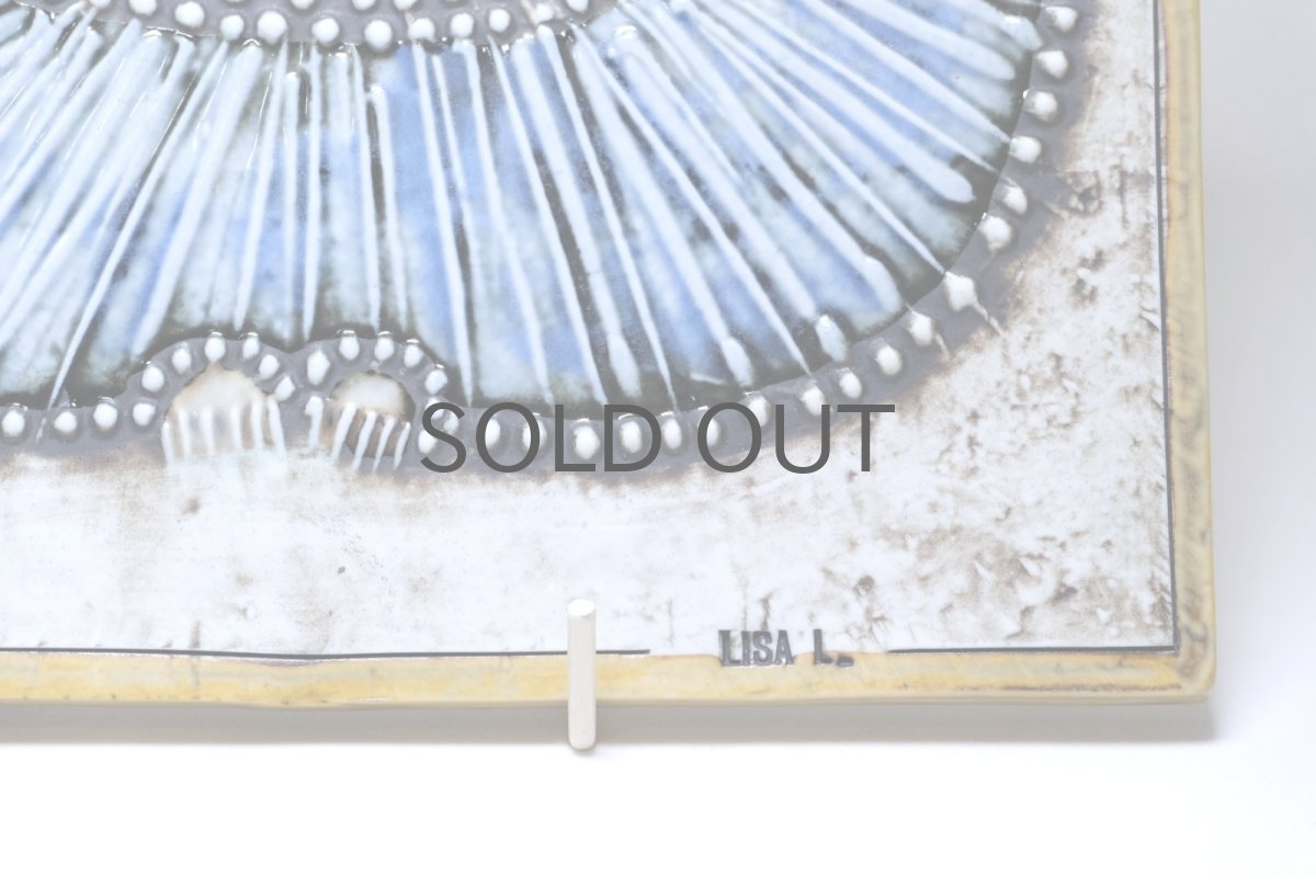 画像3: 北欧雑貨/Lisa Larson /リサ・ラーソン/ アンティーク/UNIK/Katt/丸ネコブルー陶板 (3)