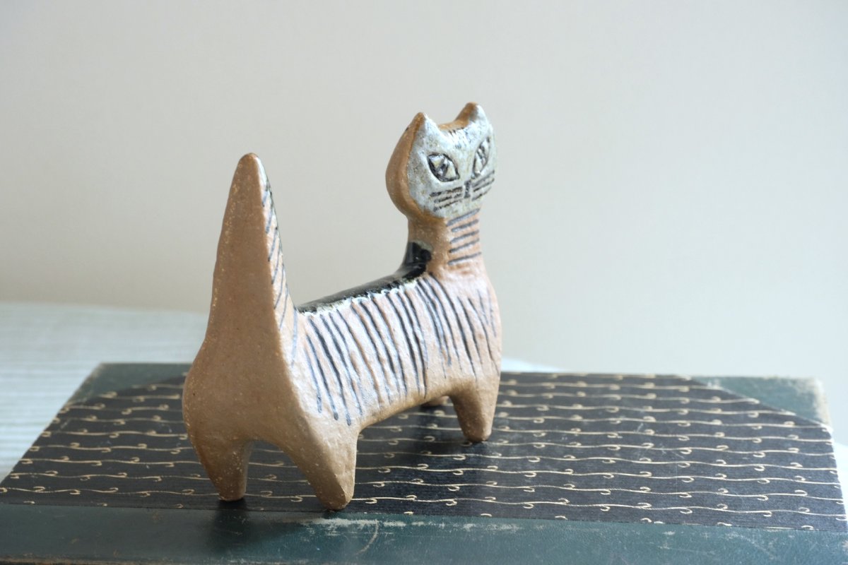 画像5: 北欧ビンテージ/Lisa Larson/リサ・ラーソン/LILLA ZOO /小さな動物園/Gustavsberg/グスタフスベリ/ネコ/ビンテージ/No.3 (5)