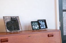 画像7: 北欧雑貨/Lisa Larson /リサ・ラーソン/ アンティーク/UNIK/Katt/ダークグリーン/ネコ陶板 (7)